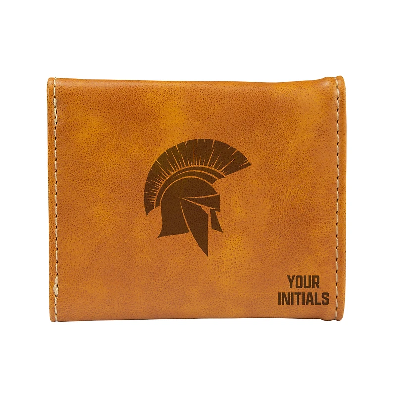Brown Case Western Reserve Spartans Personalized Trifold Wallet