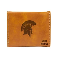Brown Case Western Reserve Spartans Personalized Trifold Wallet