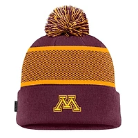 Men's Nike Maroon Minnesota Golden Gophers 2024 Sideline Peak Cuffed Knit Hat with Pom