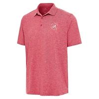 Men's Antigua Heather Red TGL Atlanta Drive GC Par 3 Polo
