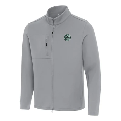 Men's Antigua Gray TGL The Bay Golf Club Objection Full-Zip Jacket