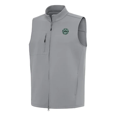 Men's Antigua Gray TGL The Bay Golf Club Demand Full-Zip Vest