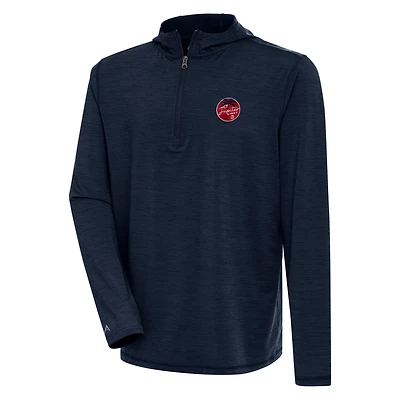 Men's Antigua Heather Navy TGL Jupiter Links Golf Club Tidy Quarter-Zip Hoodie