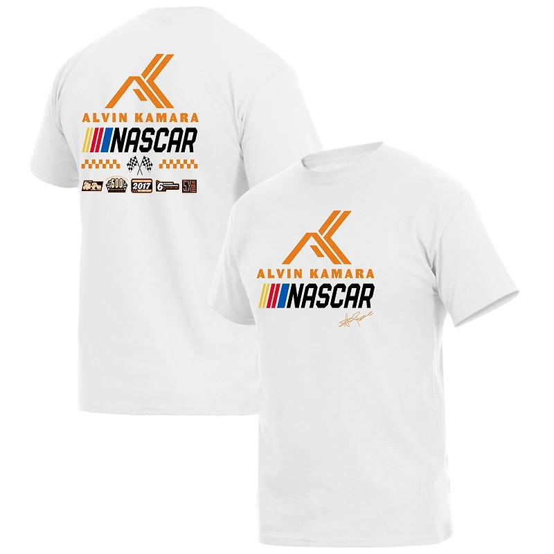 Men's JH Design White NASCAR x Alvin Kamara T-Shirt