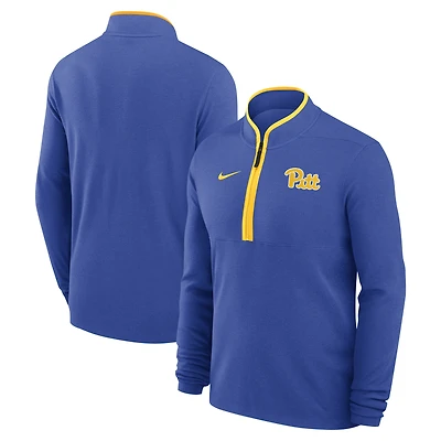Men's Nike Royal Pitt Panthers Coaches Courtside Basketball Victory Performance Quarter-Zip Top