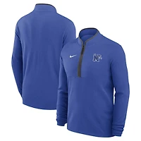 Men's Nike Royal Memphis Tigers Coaches Courtside Basketball Victory Performance Quarter-Zip Top