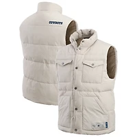 Men's Darius Rucker Collection by Fanatics Tan Dallas Cowboys Puffer Full-Snap Vest