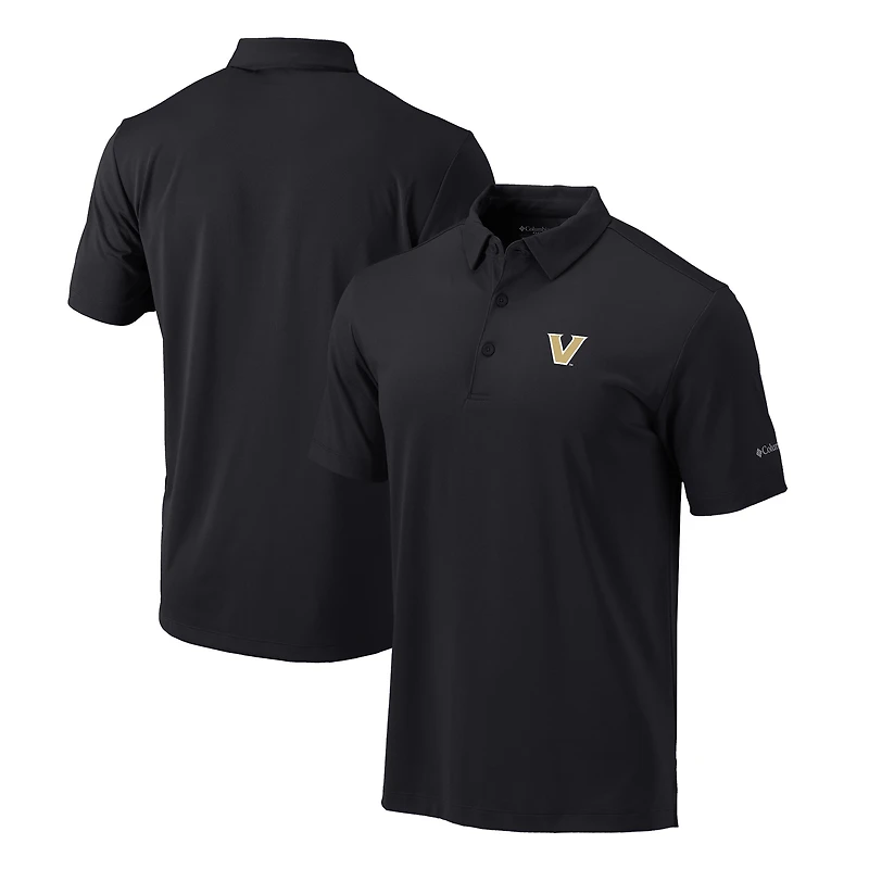Men's Columbia Black Vanderbilt Commodores Omni-Wick Drive Polo