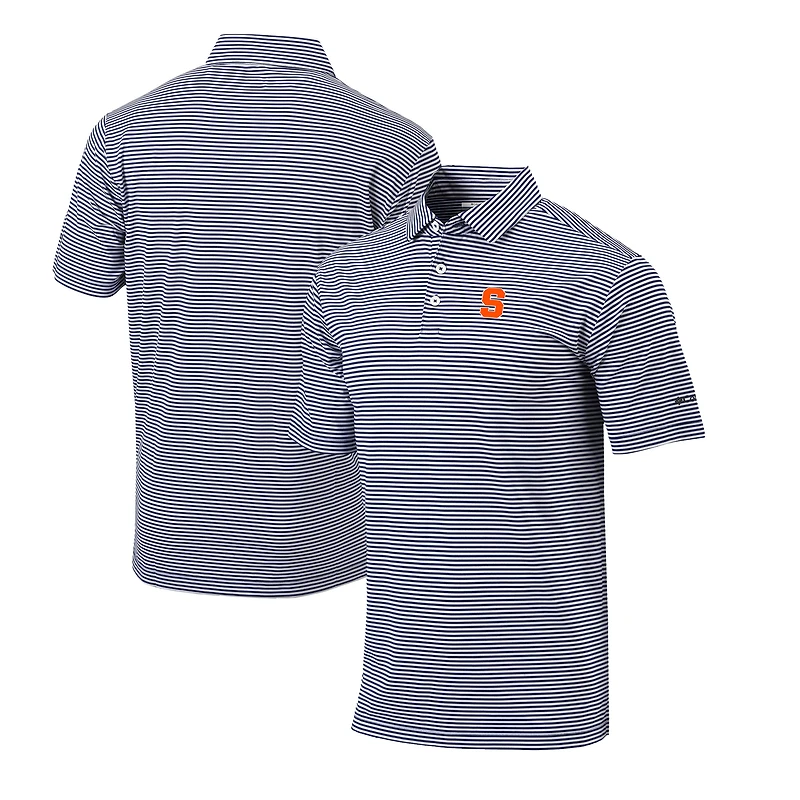 Men's Columbia Navy Syracuse Orange Omni-Wick Club Invite Polo