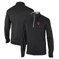 Men's Columbia Black USC Trojans Wickham Hills Omni-Wick Quarter-Zip Jacket
