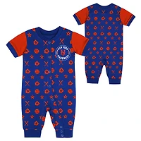 Infant  Blue New York Mets Full-Snap Coverall Bodysuit