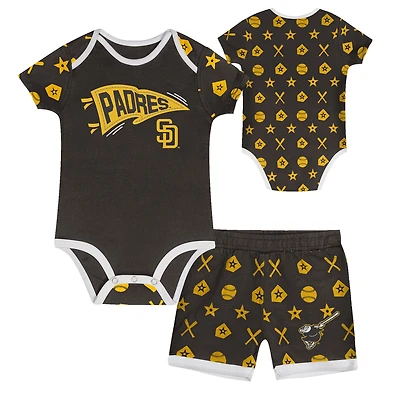 Infant  Brown San Diego Padres On Deck 2-Piece Diaper Cover Set