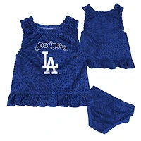 Infant  Blue Los Angeles Dodgers Playground Dress & Bloomers Set
