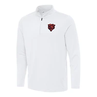 Men's Antigua White Chicago Bears Reprocess Quarter-Zip Top