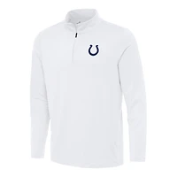 Men's Antigua White Indianapolis Colts Reprocess Quarter-Zip Top
