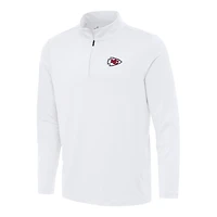Men's Antigua White Kansas City Chiefs Reprocess Quarter-Zip Top
