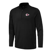 Men's Antigua Black Kansas City Chiefs Reprocess Quarter-Zip Top