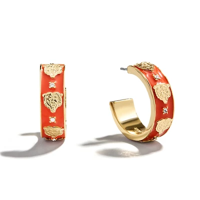 WEAR By Erin Andrews x BaubleBar Chicago Bears Enamel Hoop Earrings