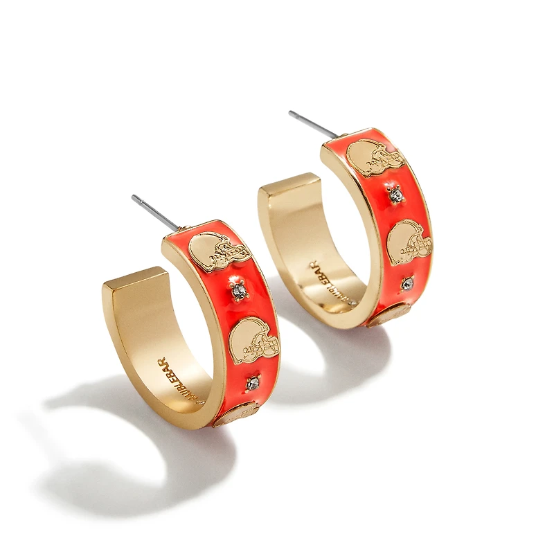WEAR By Erin Andrews x BaubleBar Cleveland Browns Enamel Hoop Earrings