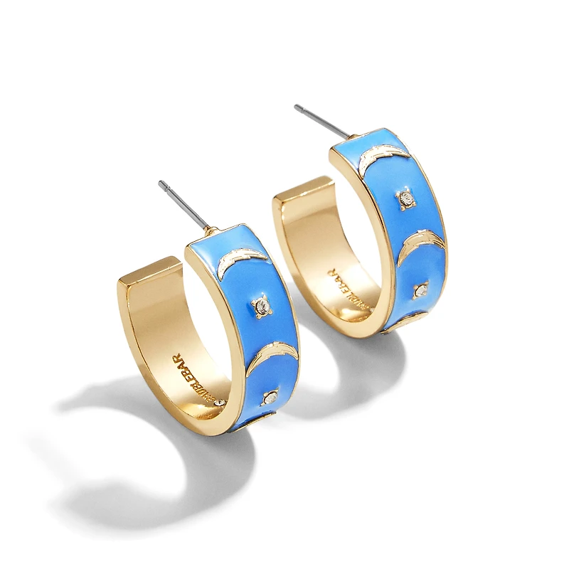 WEAR By Erin Andrews x BaubleBar Los Angeles Chargers Enamel Hoop Earrings