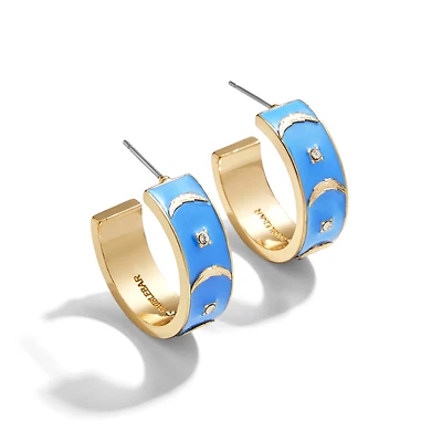 WEAR By Erin Andrews x BaubleBar Los Angeles Chargers Enamel Hoop Earrings