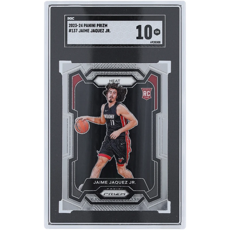 Jaime Jaquez Jr. Miami Heat 2023-24 Panini Prizm #137 SGC Authenticated 10 Rookie Card