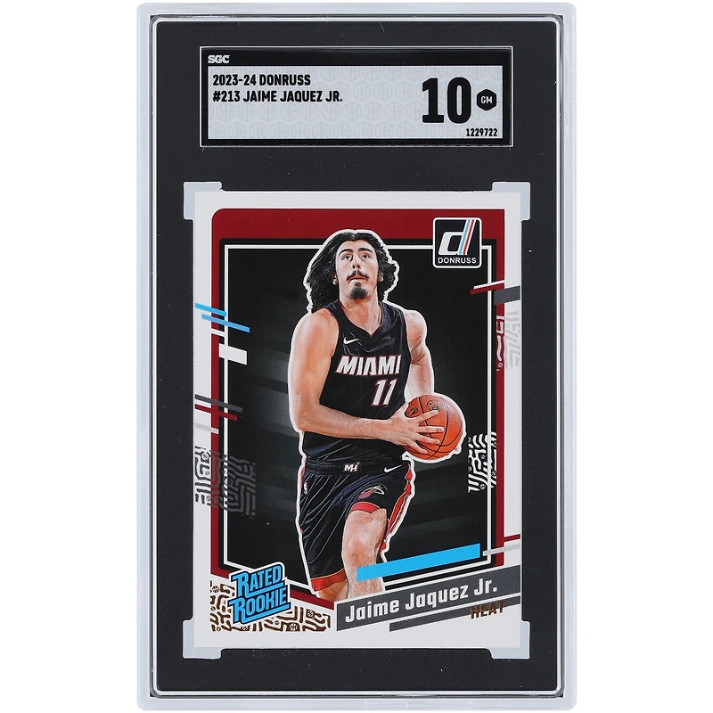 Jaime Jaquez Jr. Miami Heat 2023-24 Panini Donruss Rated Rookie #213 SGC Authenticated 10 Rookie Card