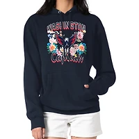 Women's G-III 4Her by Carl Banks Navy Washington Capitals Flower Logo Pullover Hoodie