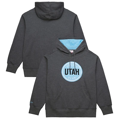 Men's Mitchell & Ness Anthracite Utah Mammoth Playoff Pullover Hoodie