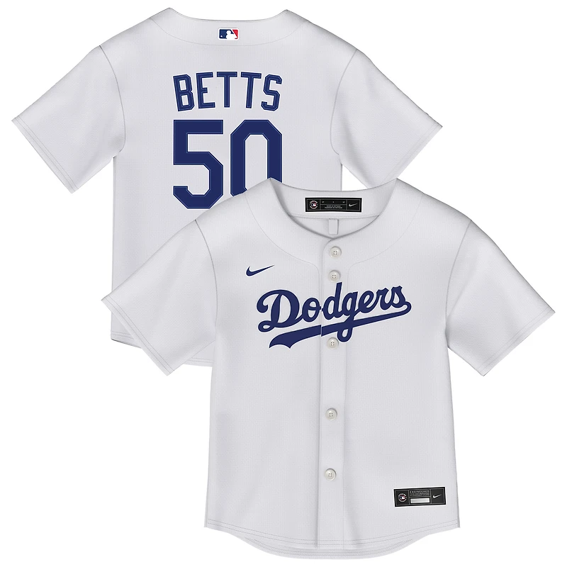 Toddler Nike Mookie Betts White Los Angeles Dodgers Home Replica Player Jersey