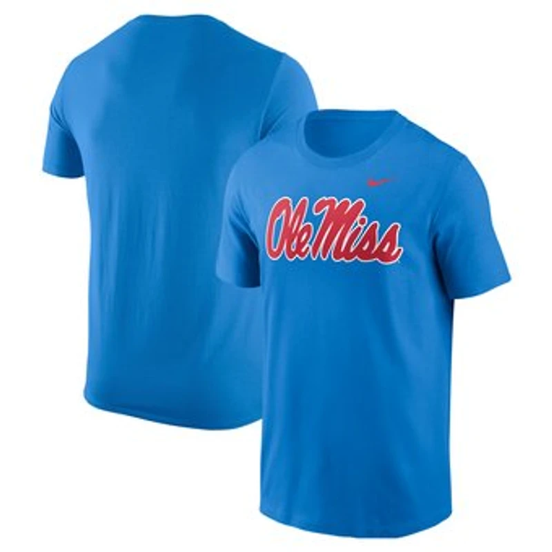 Men's Nike Powder Blue Ole Miss Rebels Logo T-Shirt