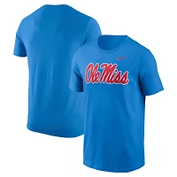 Men's Nike Powder Blue Ole Miss Rebels Logo T-Shirt