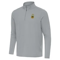 Men's Antigua Gray Argentina National Team Intent Quarter-Zip Pullover Top