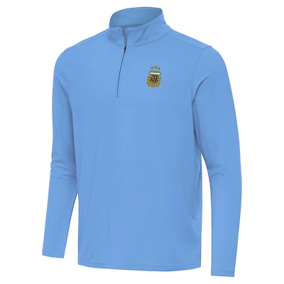 Men's Antigua Powder Blue Argentina National Team Intent Quarter-Zip Pullover Top