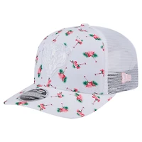 Men's New Era White Chicago Bears Adventure Flamingo Pattern 9SEVENTY Stretch-Snap Hat