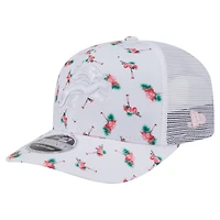 Men's New Era White Detroit Lions Adventure Flamingo Pattern 9SEVENTY Stretch-Snap Hat