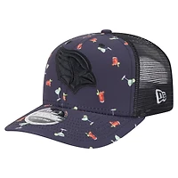 Men's New Era  Navy/Black Arizona Cardinals Adventure Drinks Pattern 9SEVENTY Stretch-Snap Hat