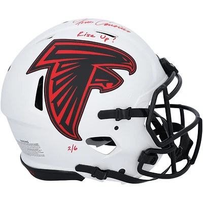 Kirk Cousins Atlanta Falcons Autographed Riddell Lunar Speed Authentic Helmet with "Rise Up!" Inscription - Signed in Red Ink