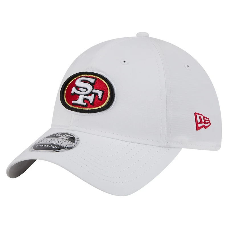 Men's New Era White San Francisco 49ers Active Ripstop 9TWENTY Stretch-Snap Hat