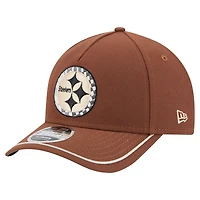 Men's New Era  Brown Pittsburgh Steelers Motorsport 9FORTY Adjustable Hat