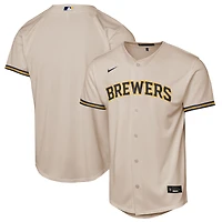 Youth Nike  Cream Milwaukee Brewers Home Replica Jersey