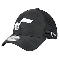 Men's New Era  Black Utah Jazz Subtle Camo 39THIRTY Flex Hat