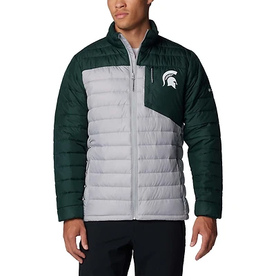Men's Columbia Gray Michigan State Spartans Double Blitz Omni-Heat Infinity Insulated Full-Zip Jacket