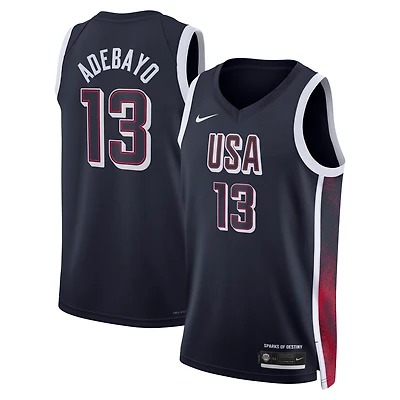 Unisex Nike Bam Adebayo Navy Men's USA Basketball 2024 Swingman Player Jersey