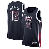 Unisex Nike Bam Adebayo Navy Men's USA Basketball 2024 Swingman Player Jersey