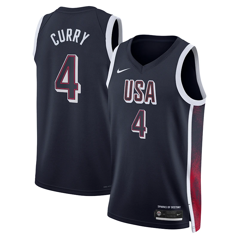 Unisex Nike Stephen Curry Navy Men's USA Basketball 2024 Swingman Player Jersey