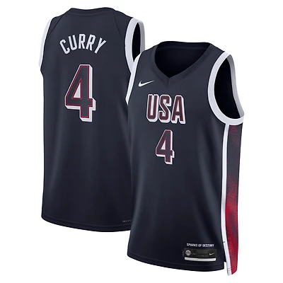 Unisex Nike Stephen Curry Navy Men's USA Basketball 2024 Swingman Player Jersey