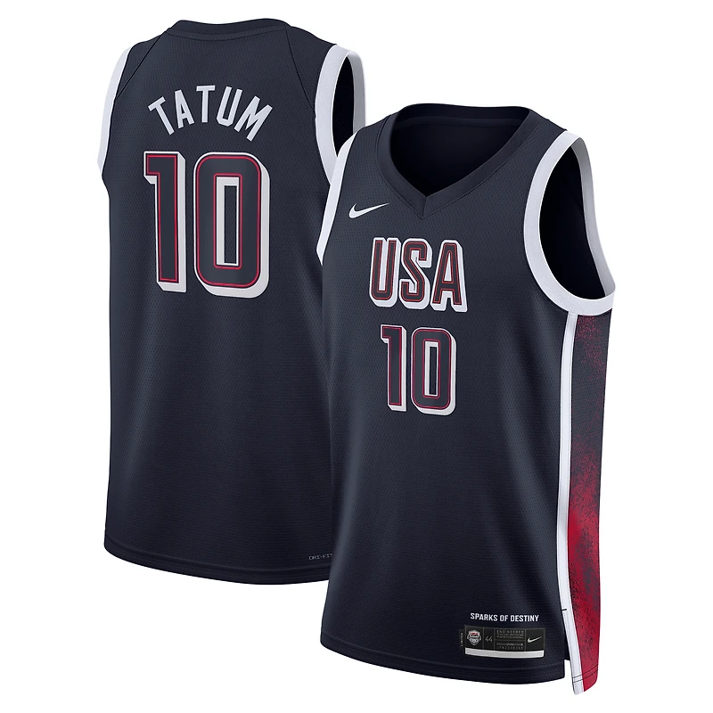 Unisex Nike Jayson Tatum Navy Men's USA Basketball 2024 Swingman Player Jersey