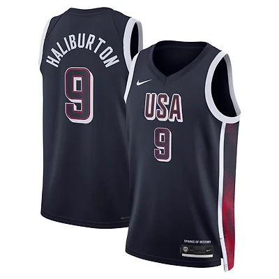 Unisex Nike Tyrese Haliburton Navy Men's USA Basketball 2024 Swingman Player Jersey