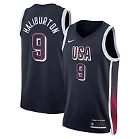 Unisex Nike Tyrese Haliburton Navy Men's USA Basketball 2024 Swingman Player Jersey